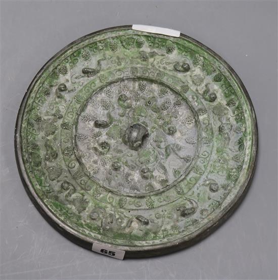 A Chinese bronze mirror diameter 24cm